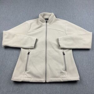 REI Jacket Womens Small Cream Fleece Classic Polartec Full Zip Hiking Outdoor